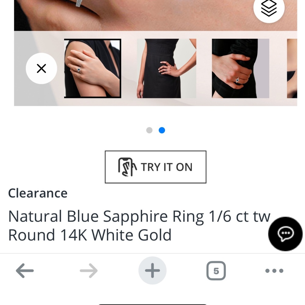 14kt white gold sapphire with .5diamond weight size 7